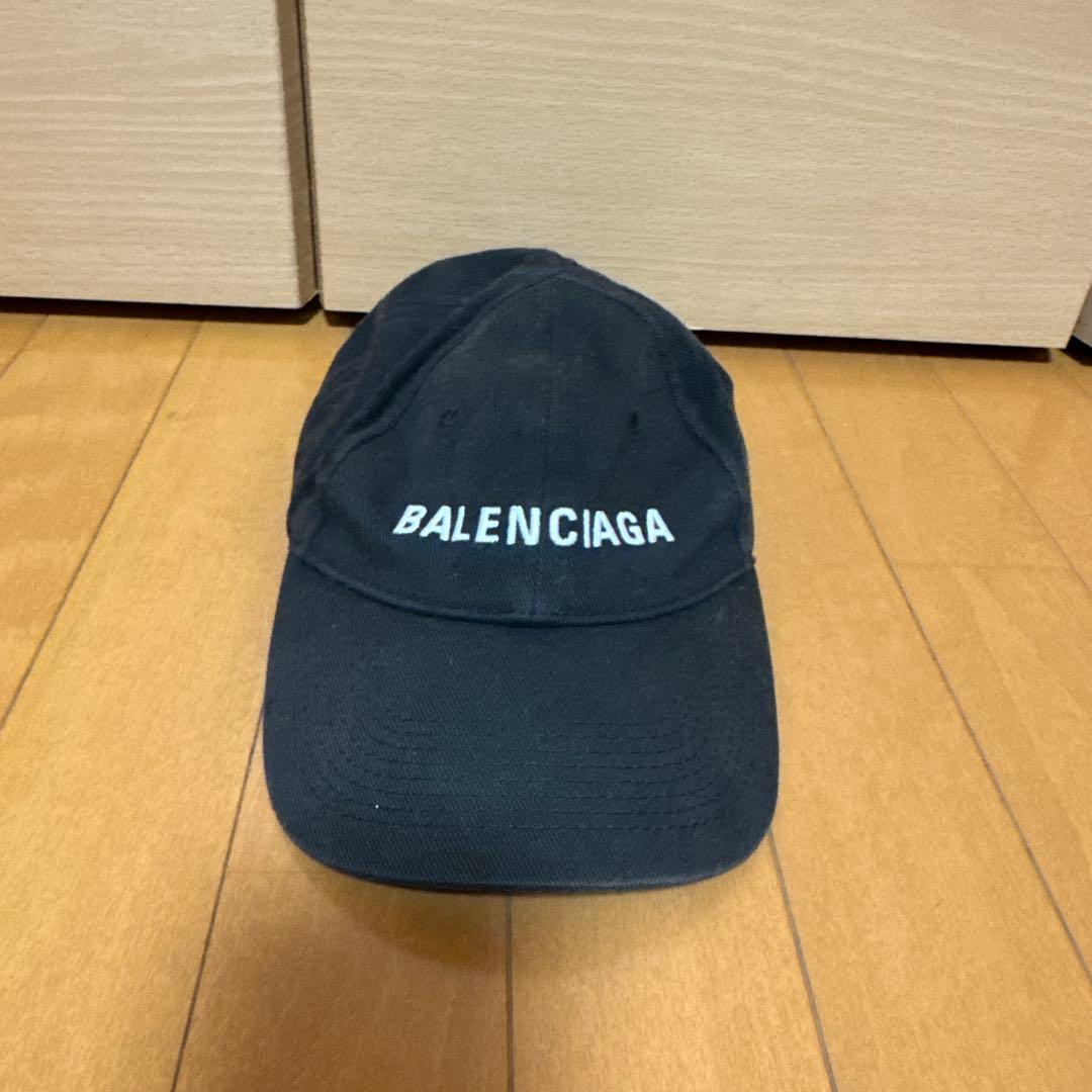BALENCIAGA バレンシアガ ロゴ キャップ 帽子 ブラック L