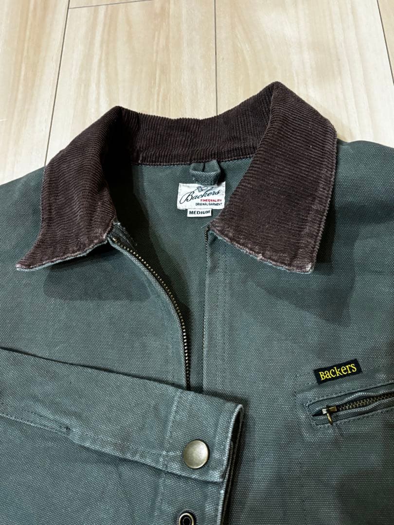 Backers デトロイトジャケット　カーキ ジップアップジャケット Mサイズ