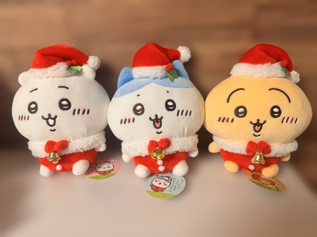 サンタさんだ！ぬいぐるみS ちいかわ ハチワレ うさぎ 3つセット