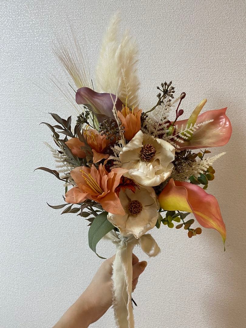値下げ❣️アーティフィシャルフラワーブーケ　ウェディングブーケ