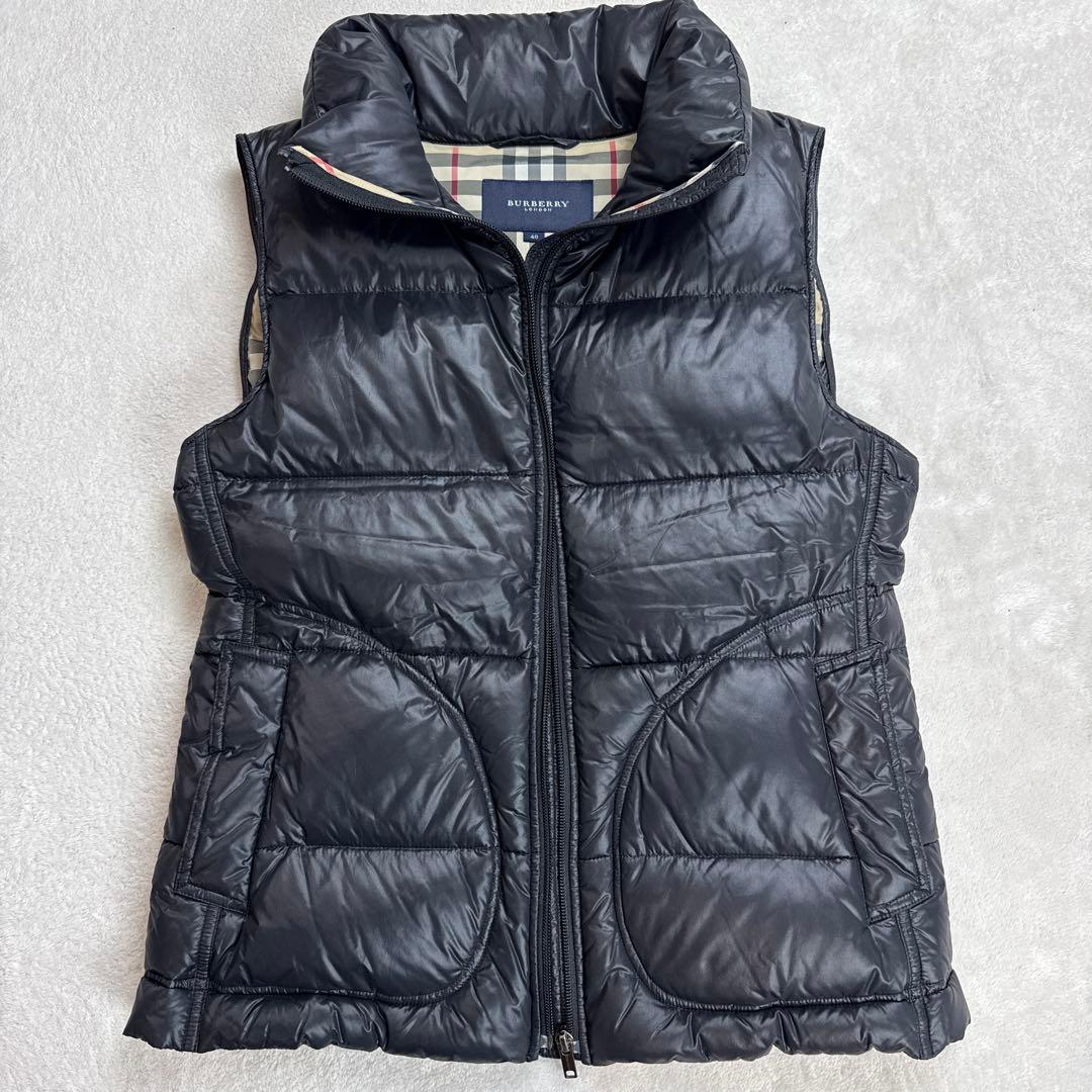 バーバリーロンドン　ダウンベスト　ブラック　Lサイズ