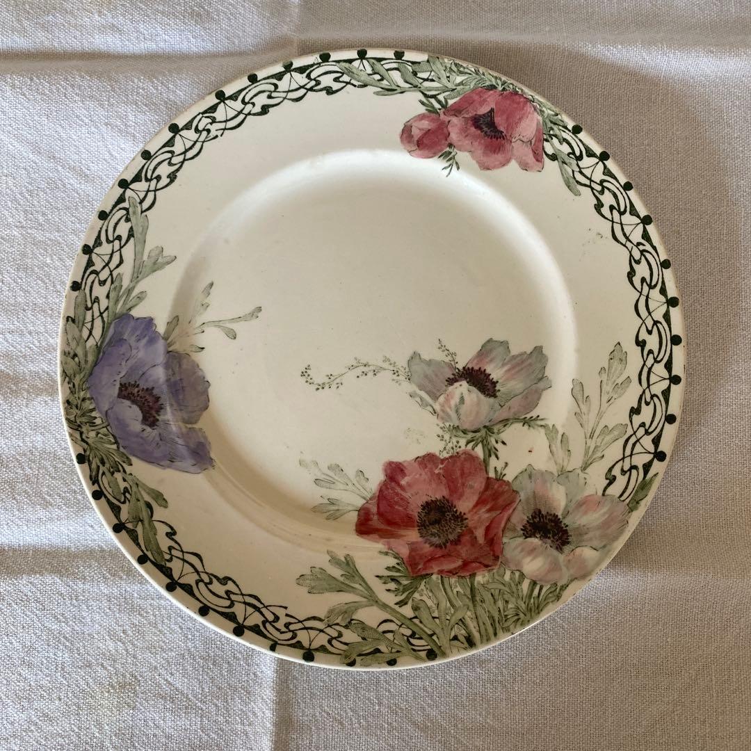 CREIL ET MONTEREAU MADRID 花柄皿　クレイユモントロー