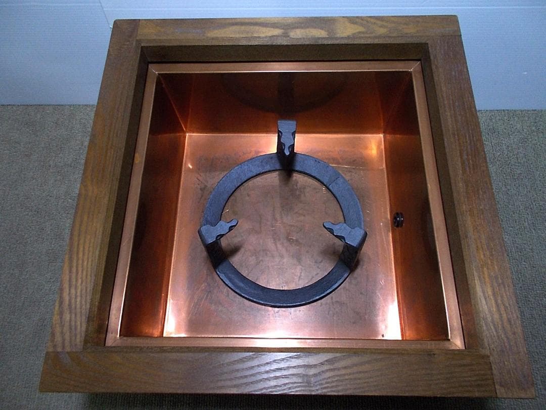 良品 磨入子桑色置炉 良品茶釜 未使用虫食い五徳 釜環 茶道具 送料込み