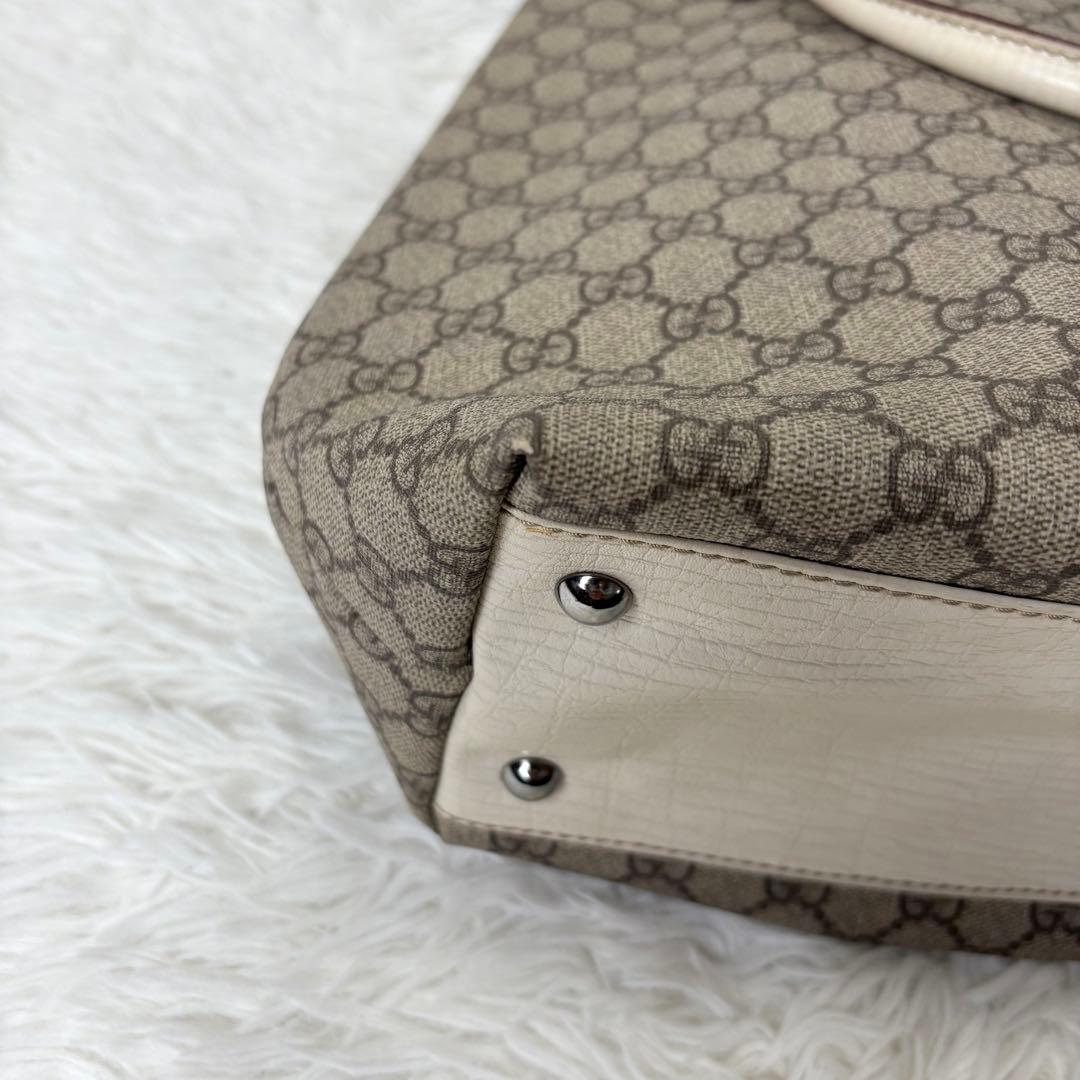 GUCCI グッチ GGスプリーム トートバッグ PVC アイボリー系