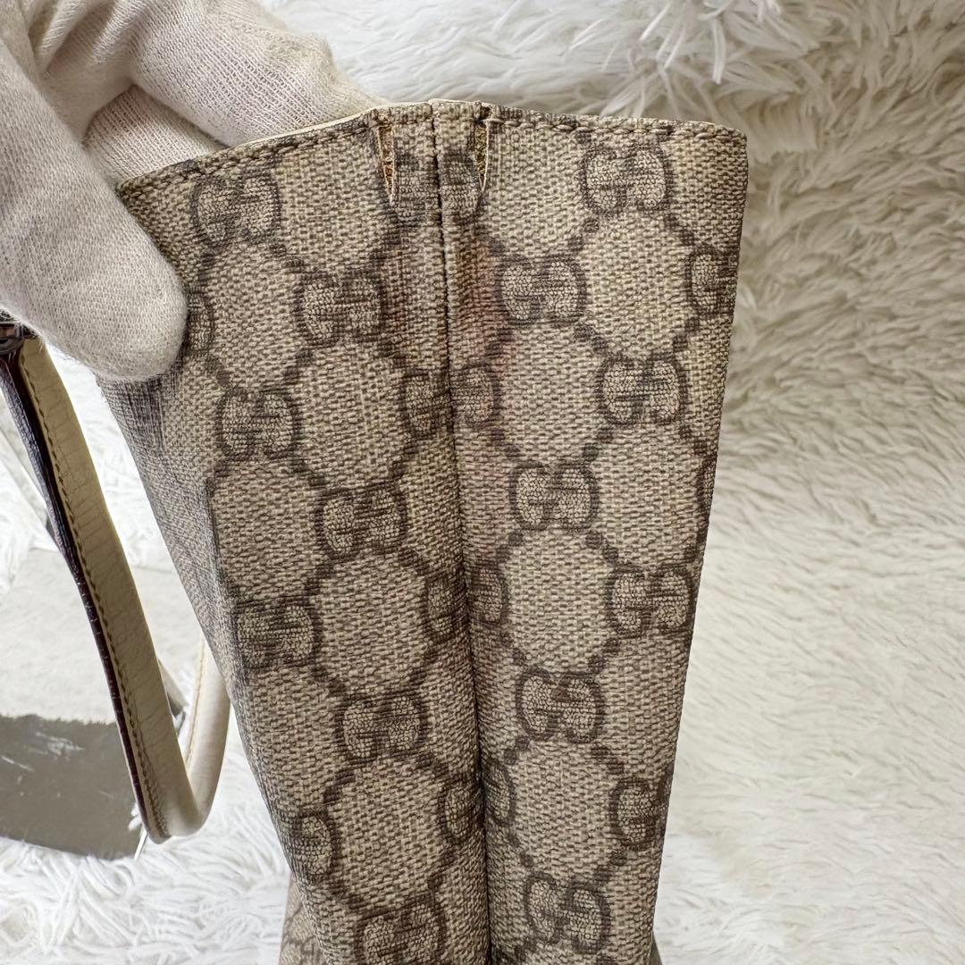 GUCCI グッチ GGスプリーム トートバッグ PVC アイボリー系