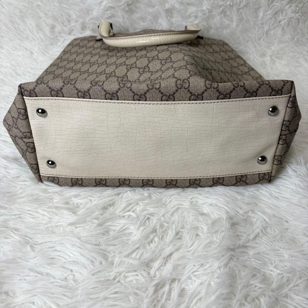GUCCI グッチ GGスプリーム トートバッグ PVC アイボリー系