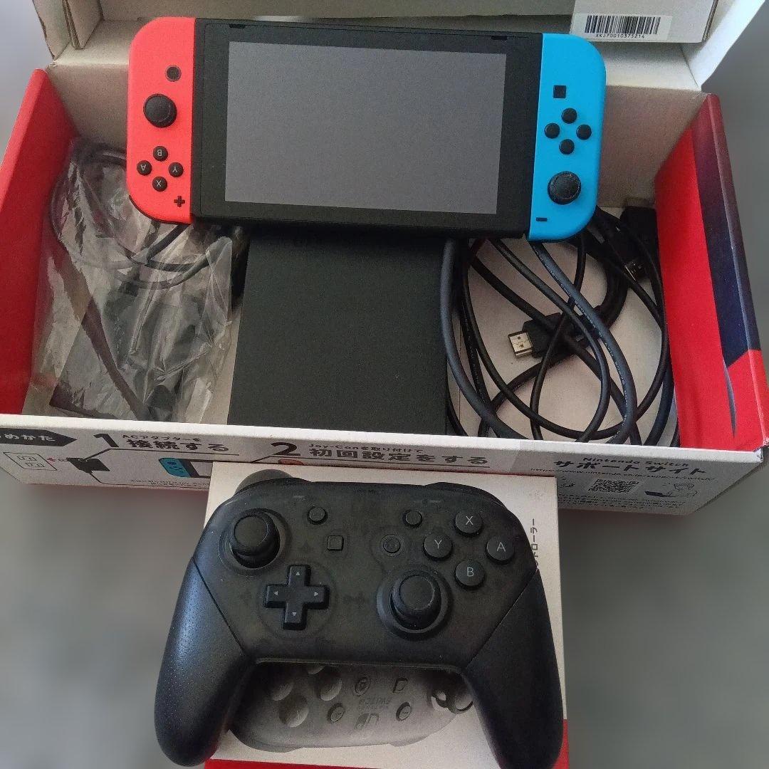 Nintendo Switch 赤/青 本体 プラス　Proコントローラー