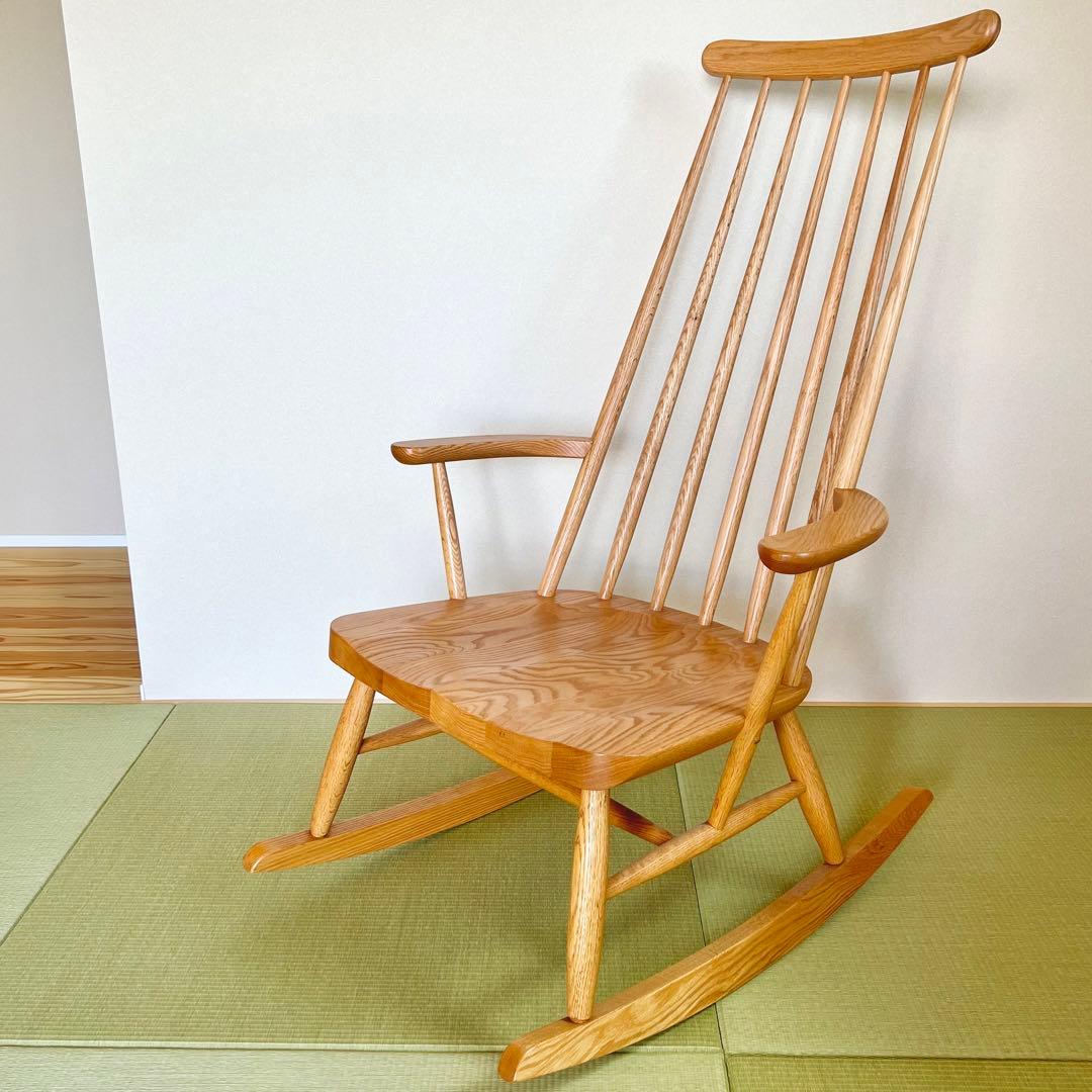 数回使用程度 ナガノインテリア ロッキングチェア LC318-1P RO-HO