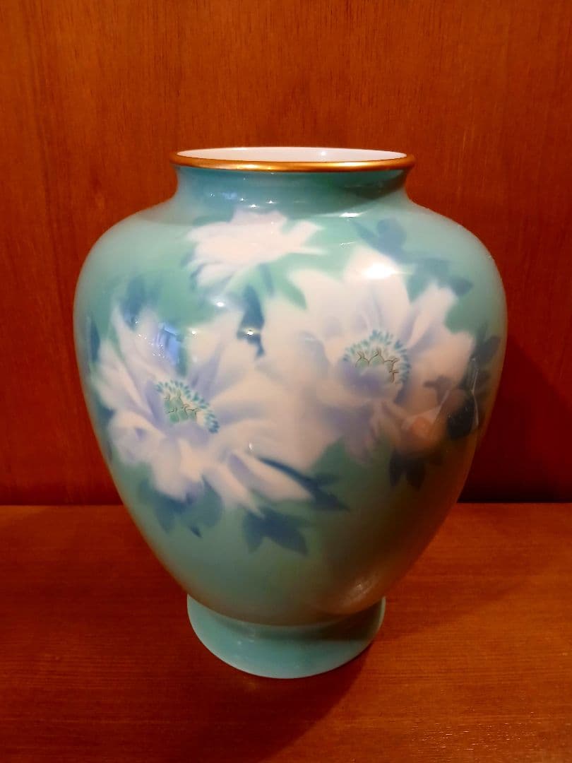 未使用　深川製磁　花瓶　宮内庁御用達