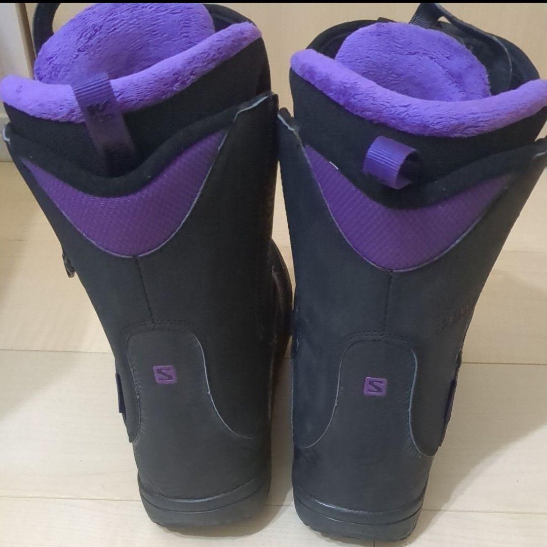 Salomon ウィンターブーツ ブラック/パープル