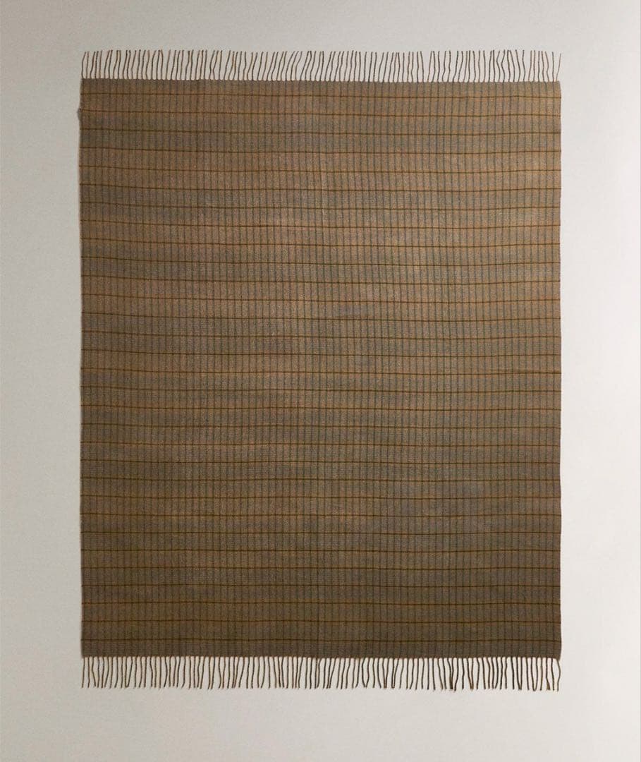 ZARA チェック柄ブランケット 140×190cm