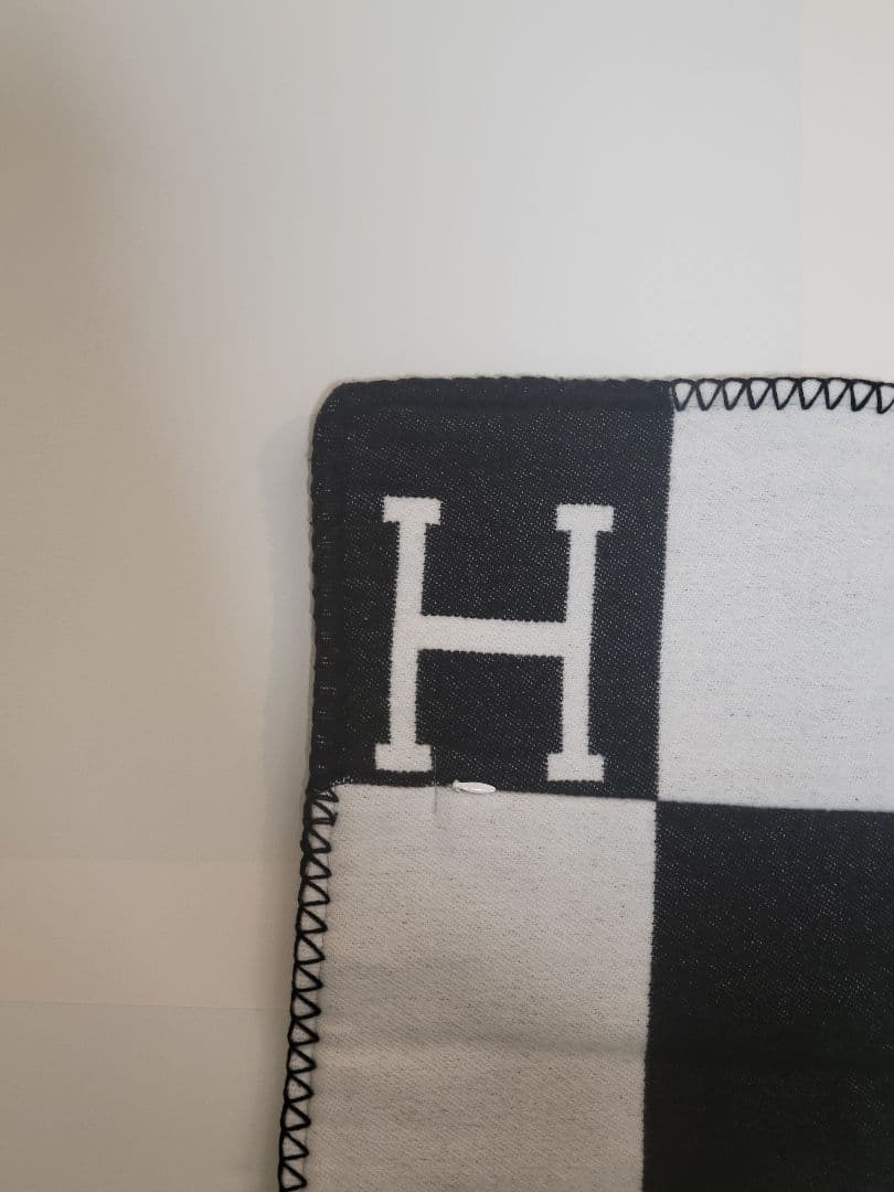 【ゆう】　エルメス　クッションカバー　ブラック　45×45　2枚セット