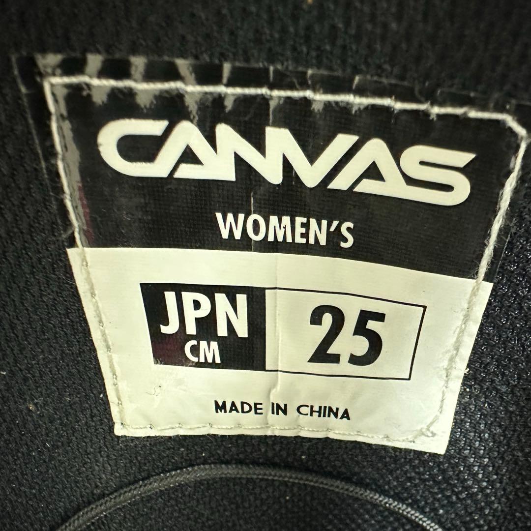 CANVAS 女性用スノーボードブーツ BOAブラック/ピンク 25.0cm