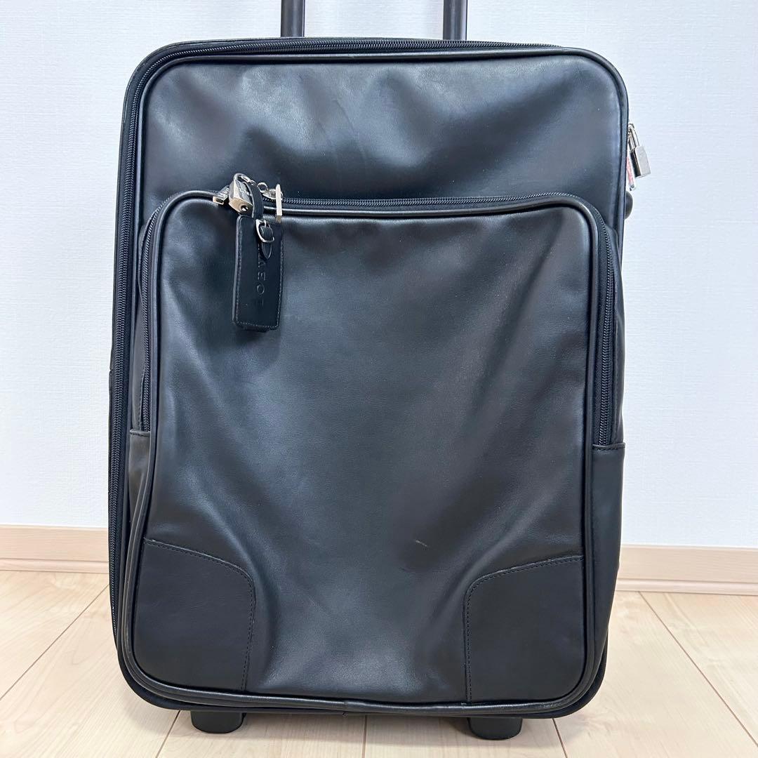 希少✨ ロエベ アナグラム キャリーケース ブラック レザー 大容量