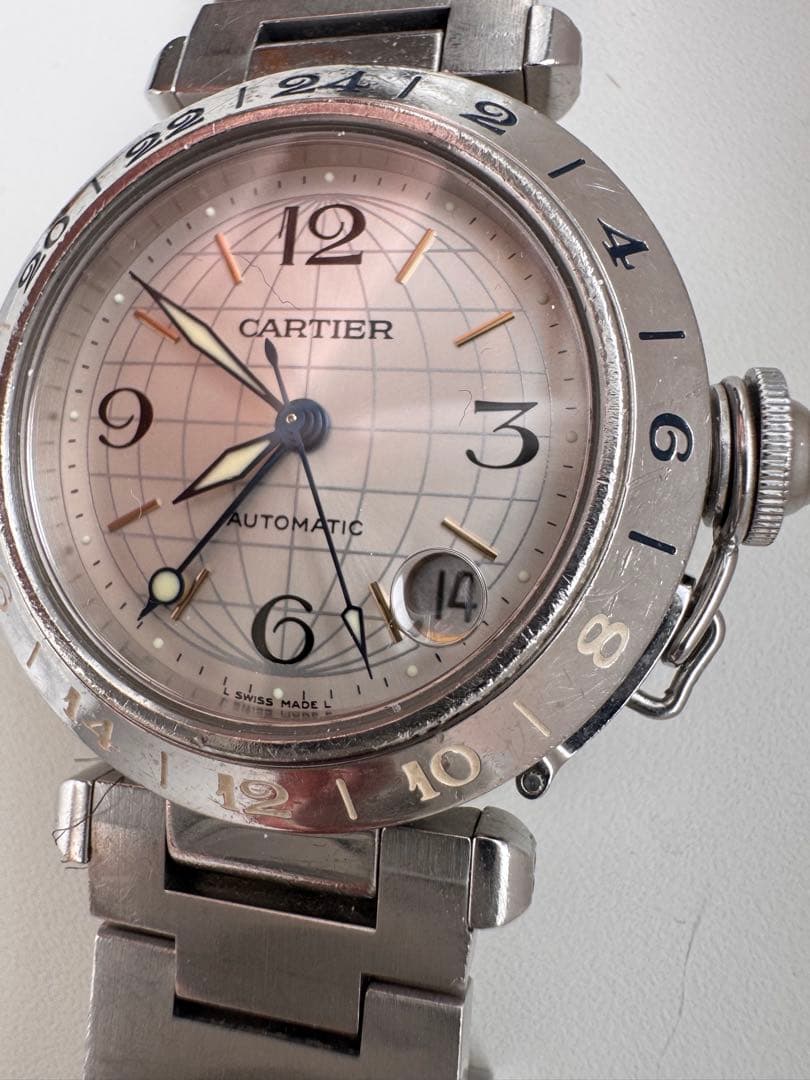 カルティエ パシャC メリディアン GMT 自動巻き時計 Cartier