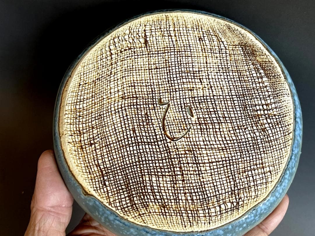 皿■青釉 銘々皿【古田英晶】美濃陶芸協会会員 5客 共箱 時代物 骨董品■