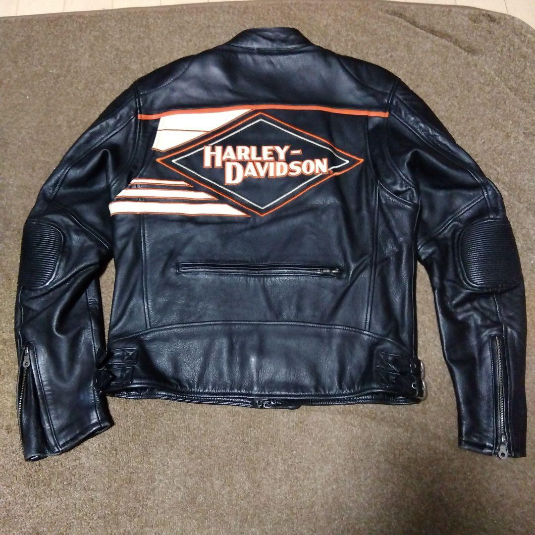 美品 Mサイズ ハーレーダビッドソン 純正ライダースジャケット Wジッパー