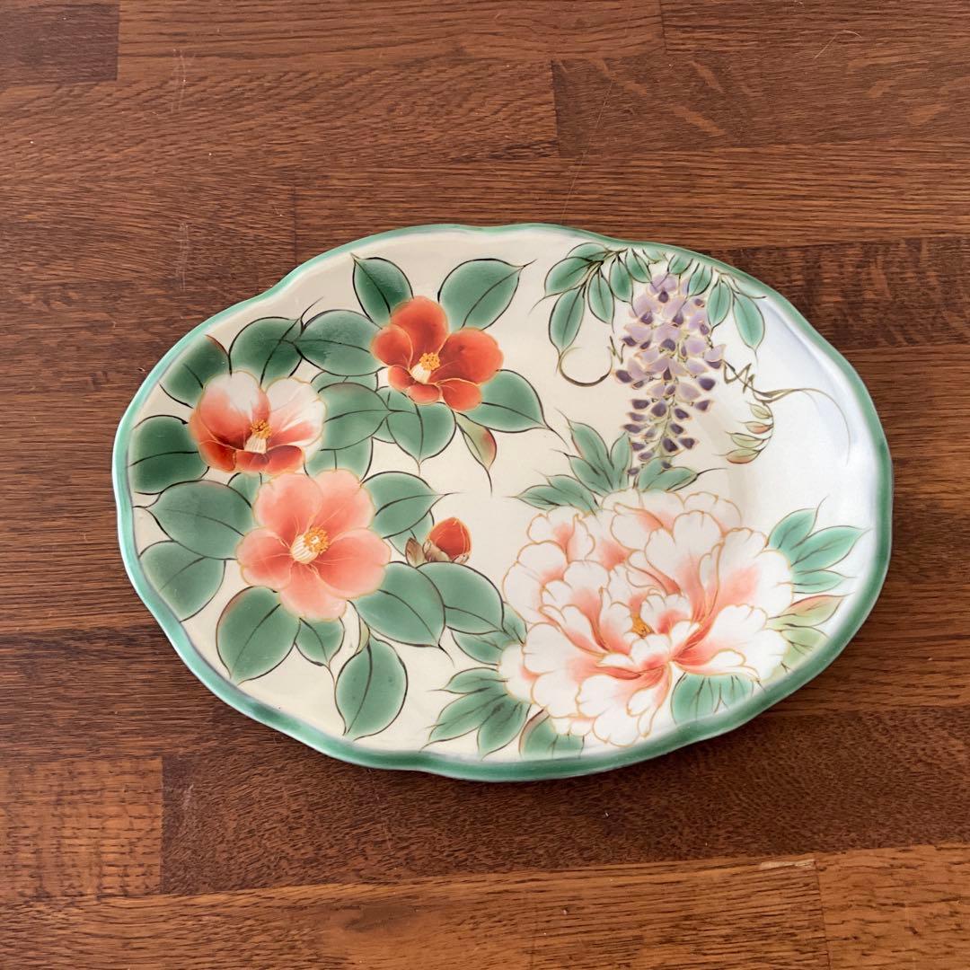 （チャッピーです）　陶あん　色絵付け　椿柄