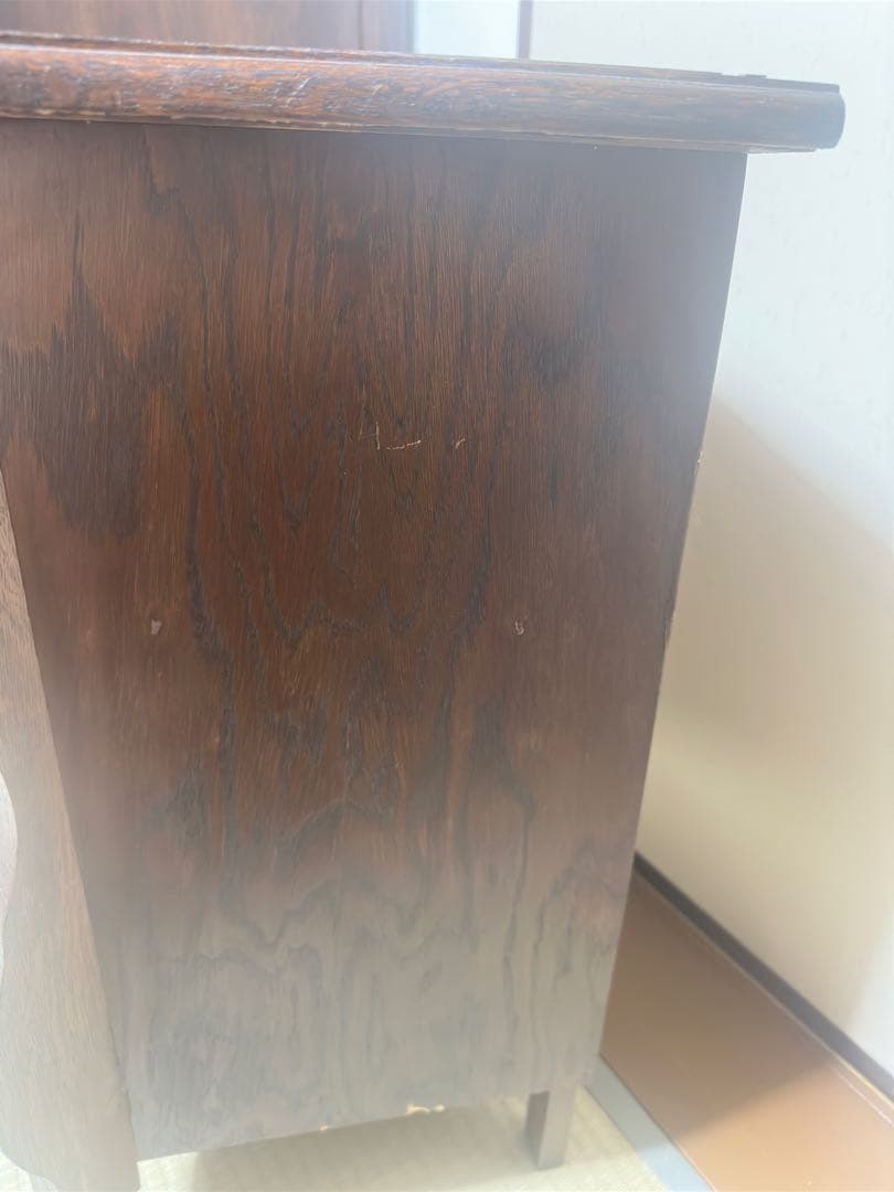 木製アンティークタンス 3段 引き出し1940年代フランス　オーク材　西洋