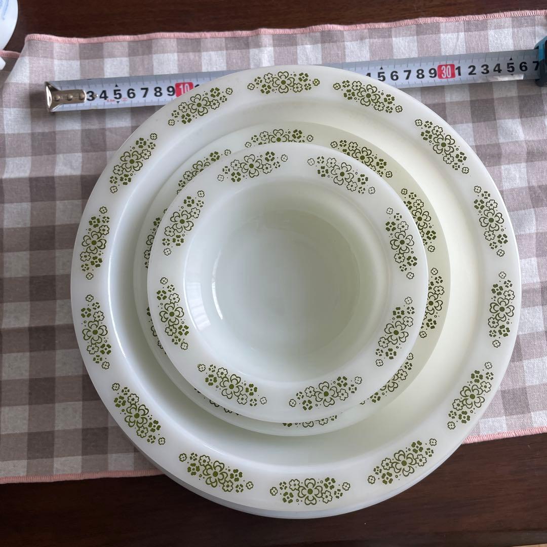 アンカーホッキング花模様の食器12点セット