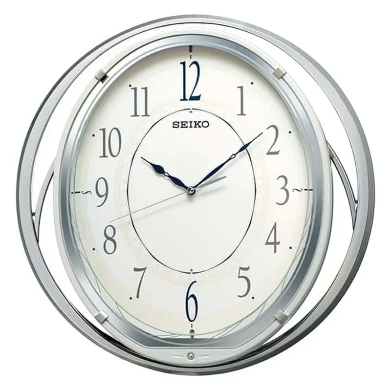 SEIKO 楕円形掛時計 シルバー