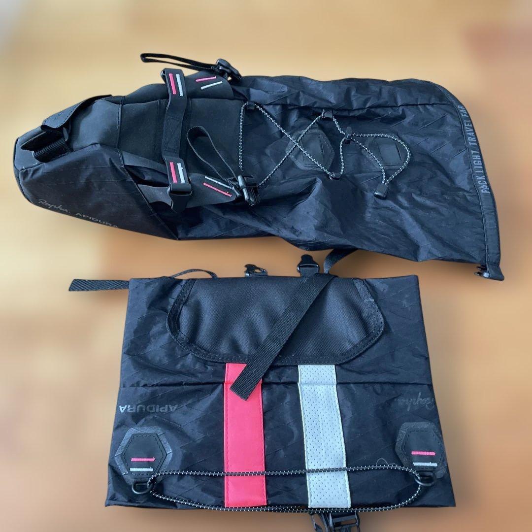 ラファ、APIDURA フロント（新品）、リアバッグ（中古）のセット