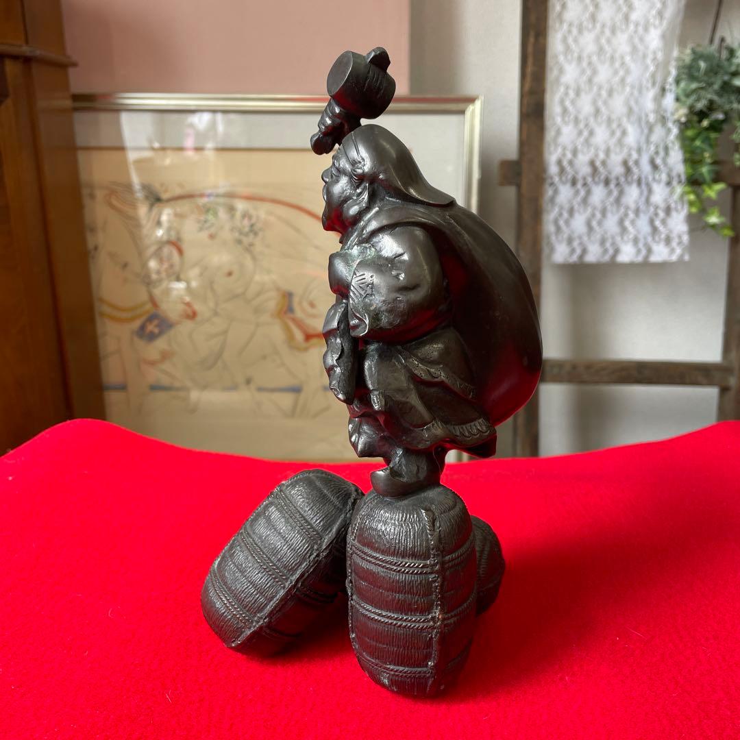 三俵大黒 ７号 古手色 高岡銅器 竹中銅器 開運 縁起物 魔除け 美術工芸品