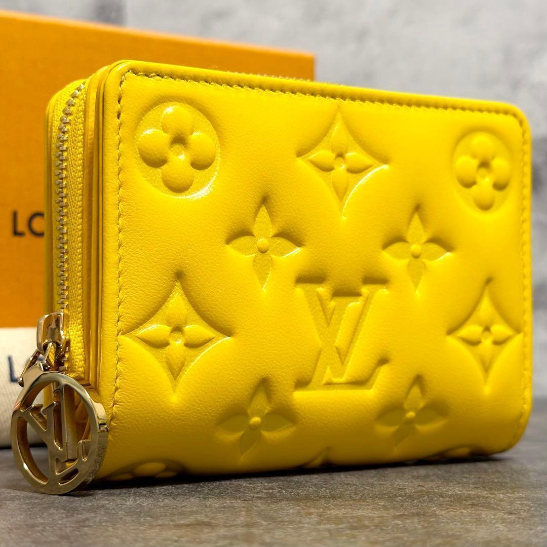 未使用級⭐️ルイヴィトン ポルトフォイユ ルー 折り財布 ラムレザー 黄 限定色