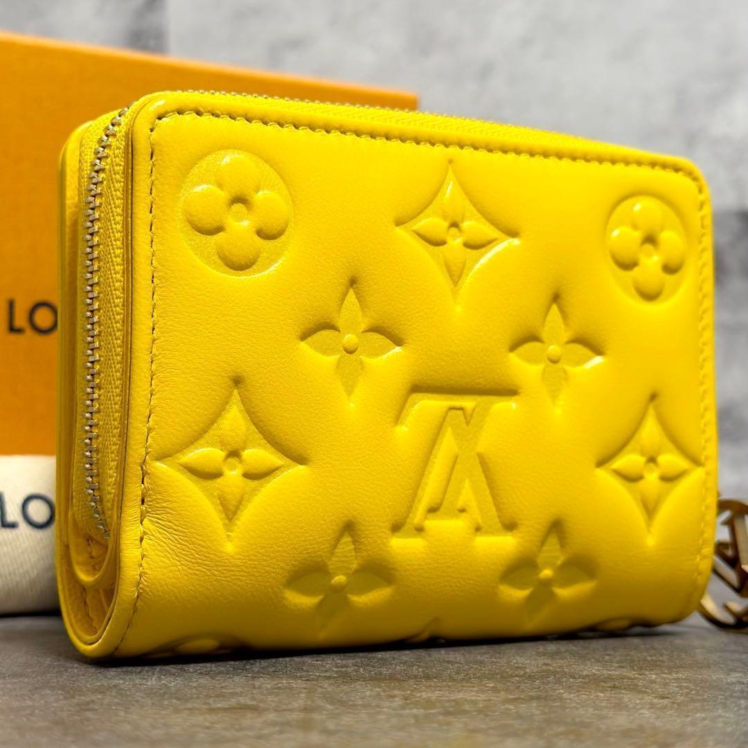 未使用級⭐️ルイヴィトン ポルトフォイユ ルー 折り財布 ラムレザー 黄 限定色