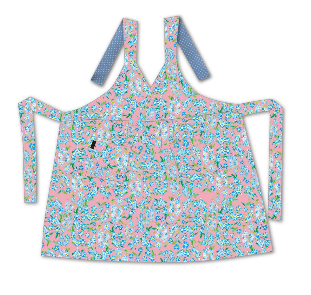 Vラインのワンピースのようなエプロン