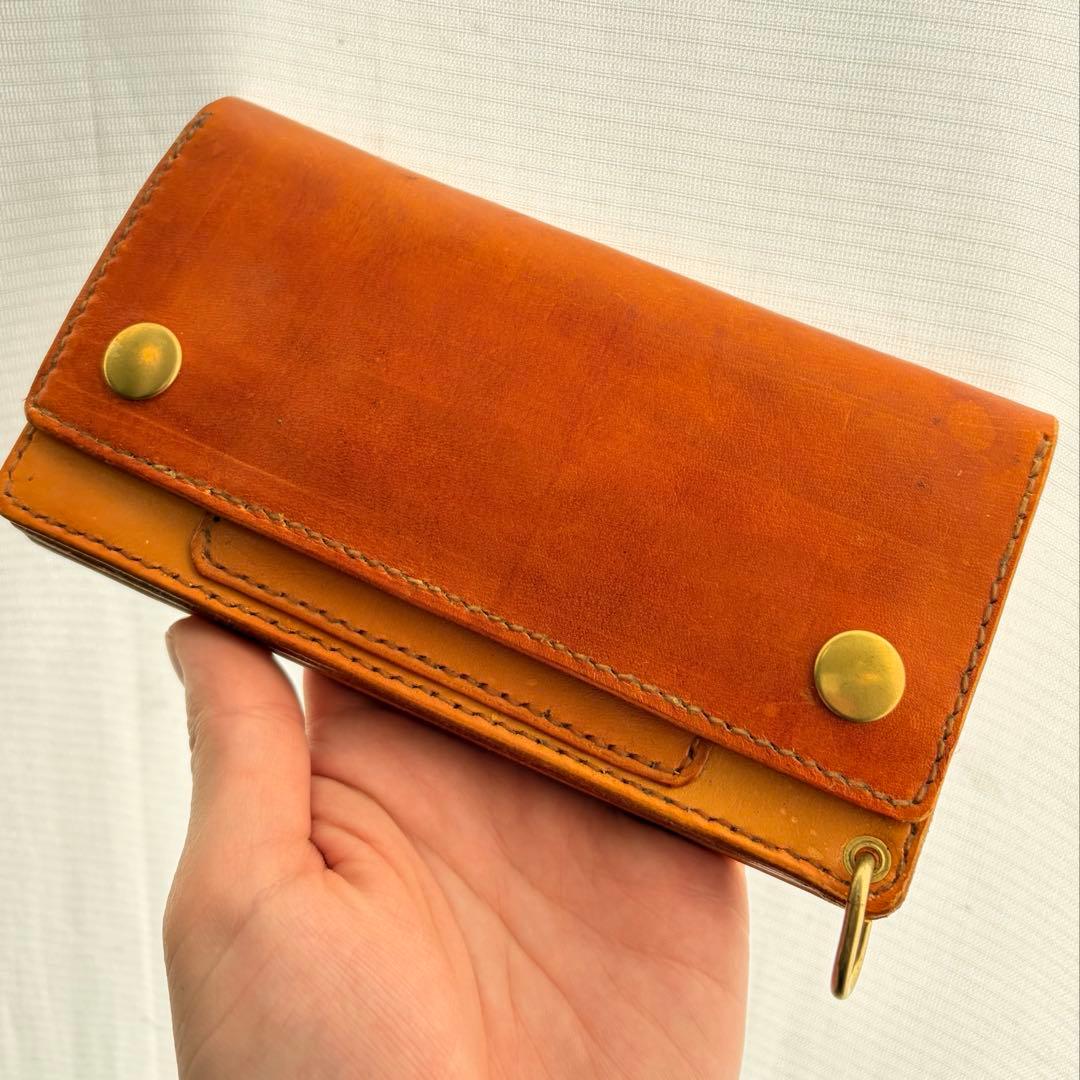 サドルレザー　トラッカーウォレット　ブラウン