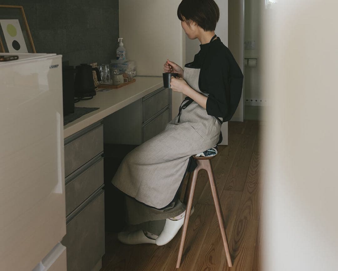 キッチンスツールNA H630＋ミナ ペルホネン　タンバリン