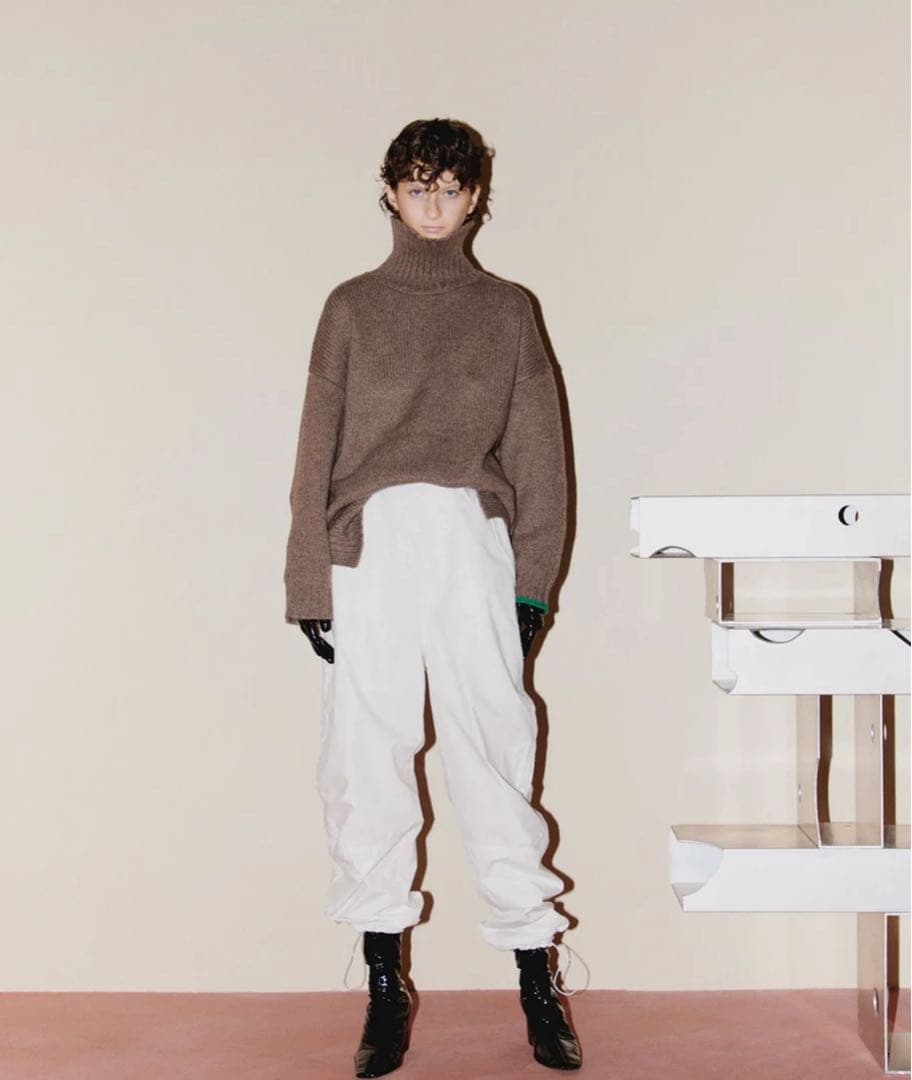 NKNIT ブラウン タートルネック ニット