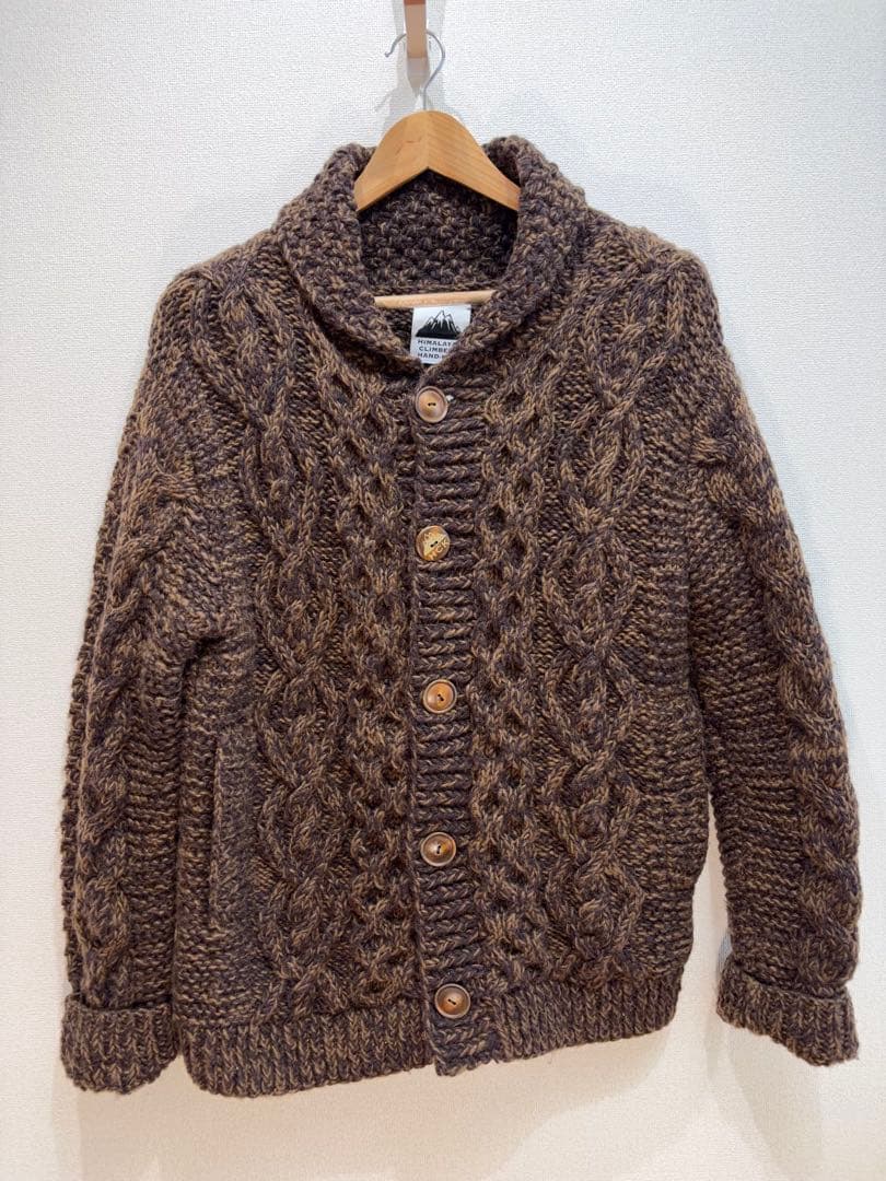 HIMALAYAN CLIMBER'S HAND-KNIT ケーブルカーディガン