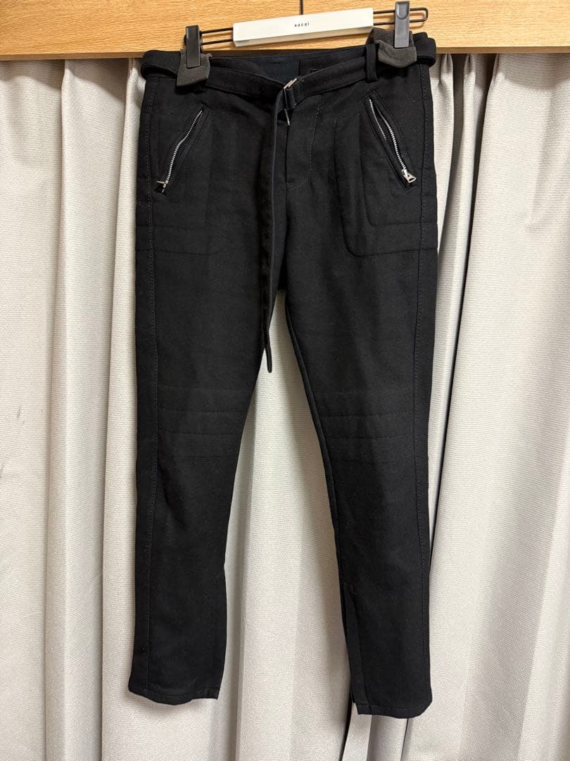 sacai ライダースデザイン メルトン パンツ