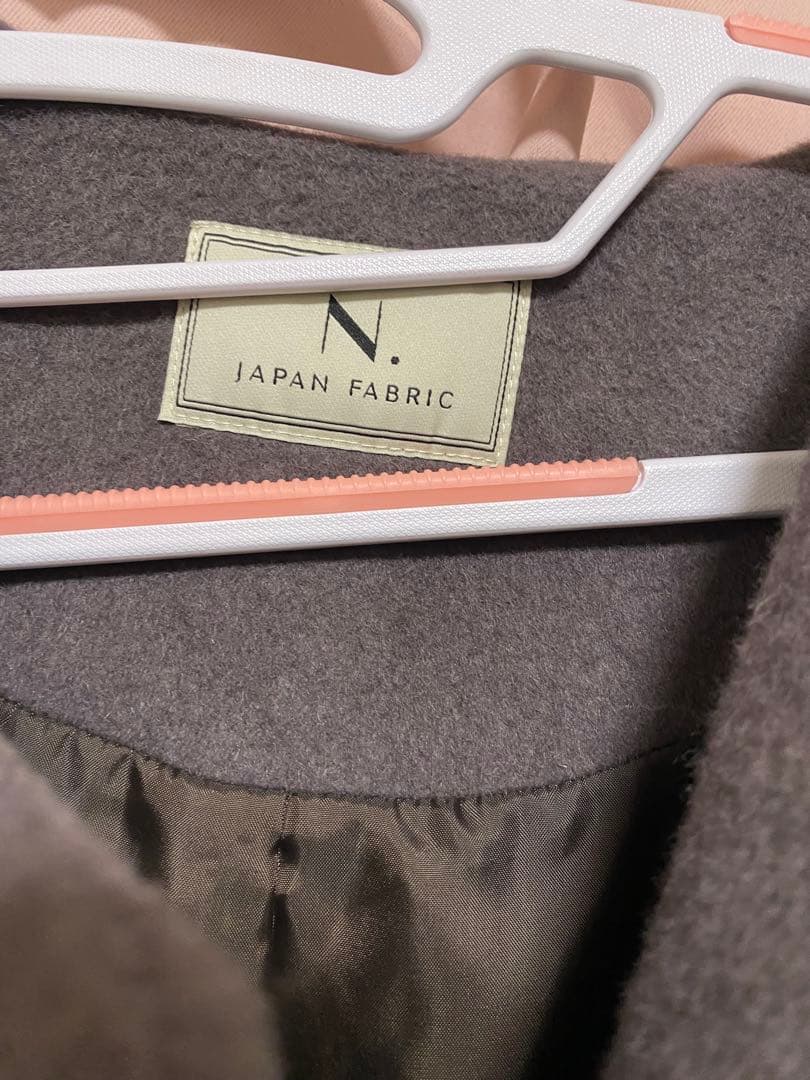 新品タグ付エヌナチュラルアンゴラビーバーノーカラーコート 定価25300円