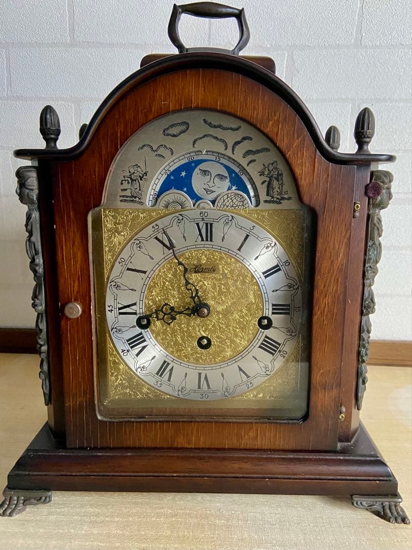 Franz Hermle ゼンマイ式置き時計 ムーンフェイズ