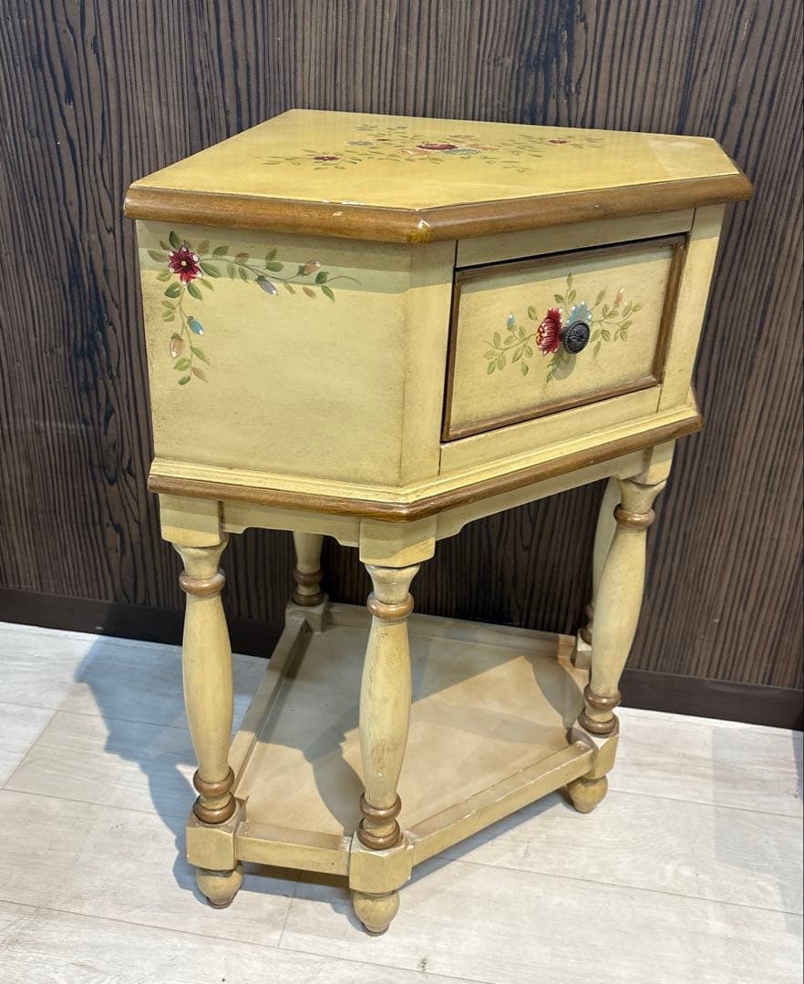 アンティーク　電話台　コーナー　ラック