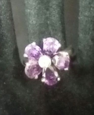 天然石アメジスト·リング