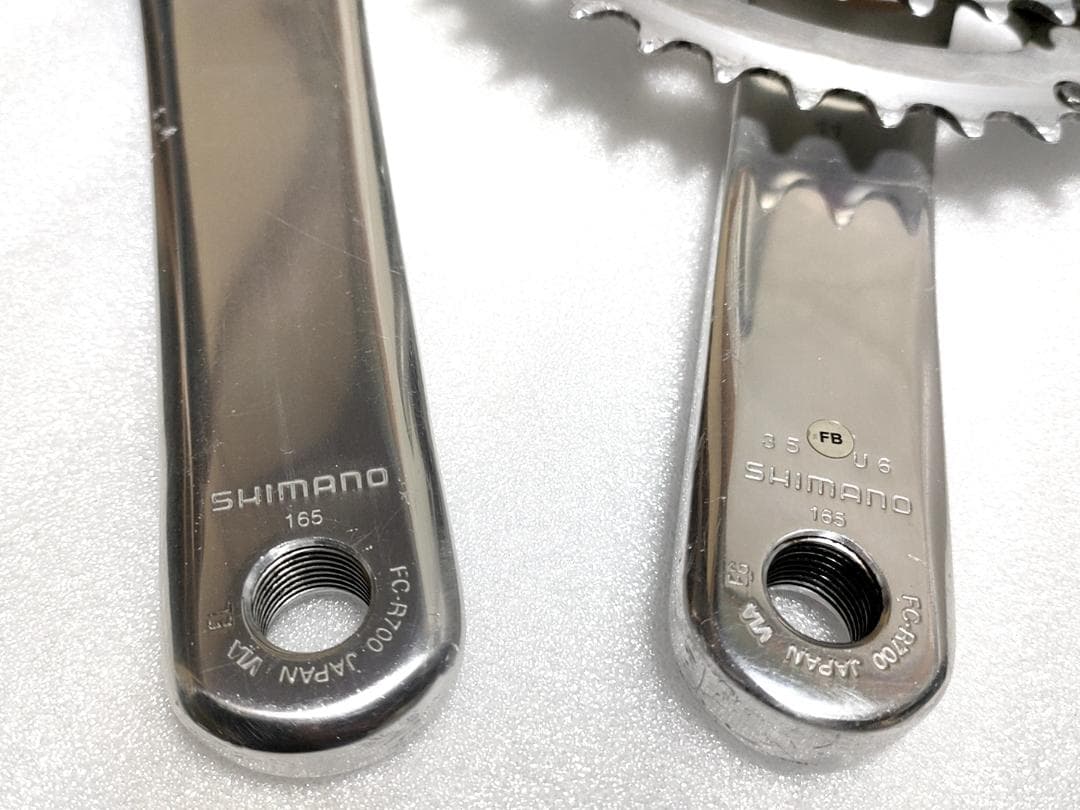 軽量 シマノ FC-R700 165㎜ コンパクトクランクセット 自転車 パーツ