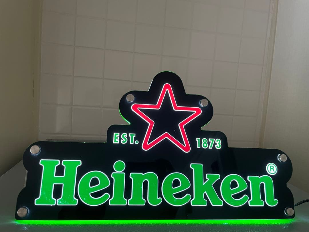 Heineken 壁掛けサイン LED看板　電飾看板　ハイネケン　ネオンサイン