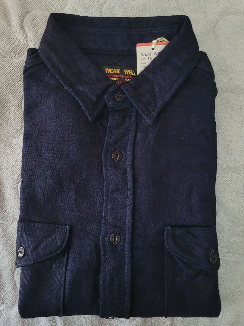 未使用 UES ウエス インディゴ ヘビーネルシャツ 501655 サイズ５