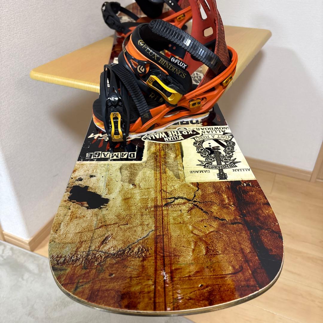 ALLIAN DAMAGE 150 スノーボード FLUX ビンディング セット