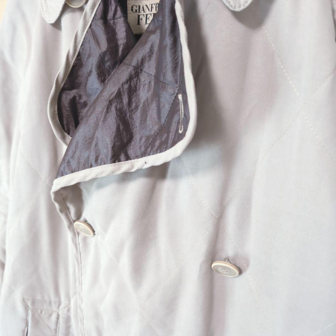 ジャンフランコフェレ☆イタリア製 トレンチコート ベルト付き【L相当】グレー