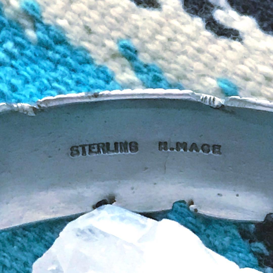 Indian Jewelryハーヴィーメイス　　　フェザー　シルバーバングル　②