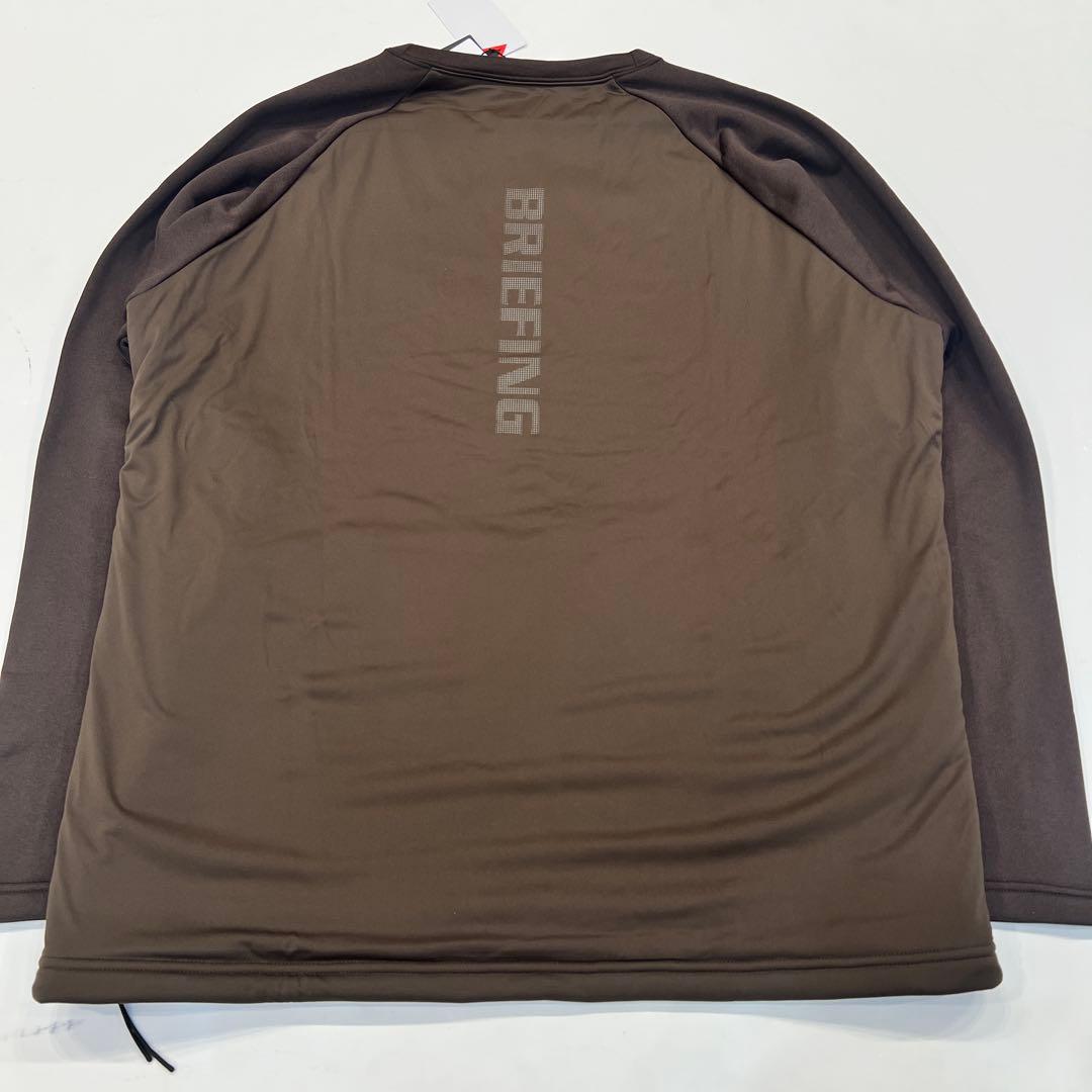 新品 BRIEFING POLARTEC CREWNECK ブラウンXL