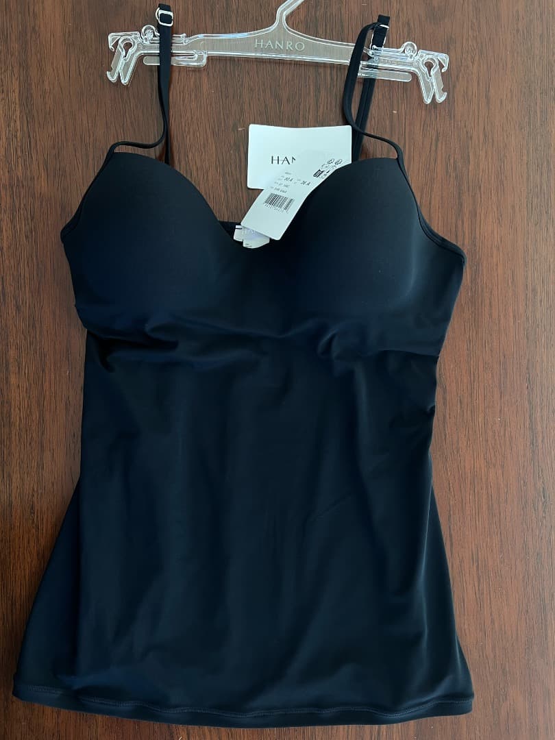 HANRO ハンロ ALLURE アリュール ブラキャミソール ブラック 80A