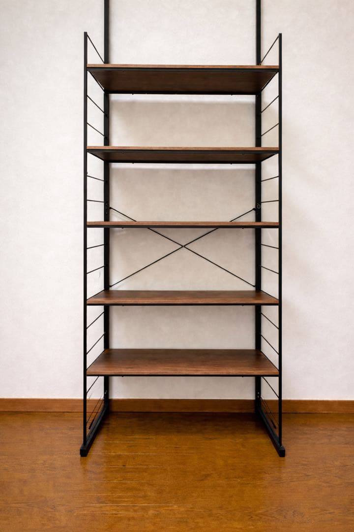 2024年4月購入Nポルダディープ　ミドルブラウン 5枚棚板　追加ポール1本付き