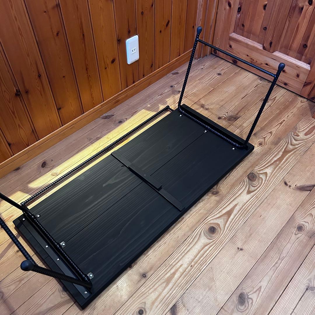 No.547 アイアンローテーブル オルテガテーブル　ネイティブ柄