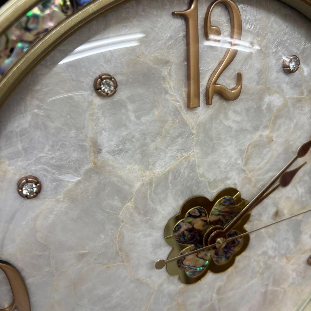 貝殻 壁掛け時計 静音タイププレゼント寝室もOK 高級壁掛け時計 おしゃれ 上品